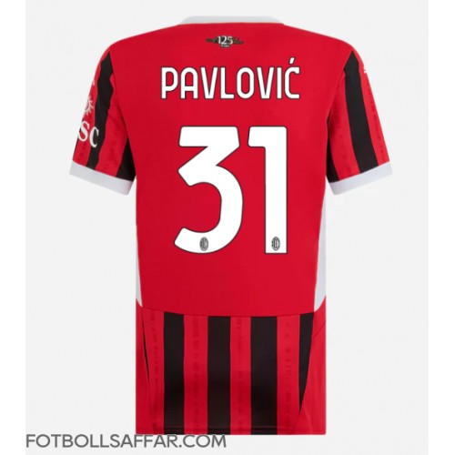 AC Milan Strahinja Pavlovic #31 Hemmatröja Dam 2024-25 Kortärmad